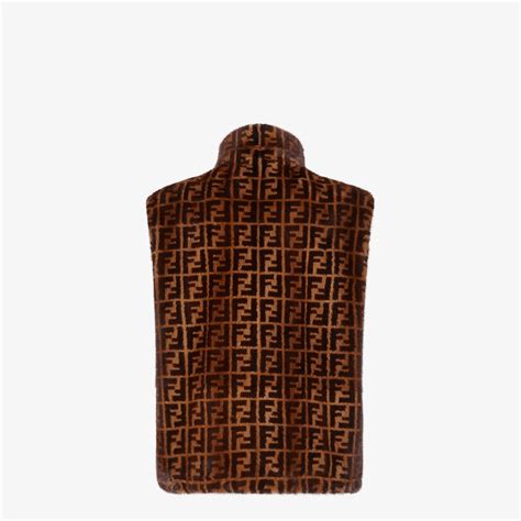 mens fendi vest|fendi brown mink vest sale.